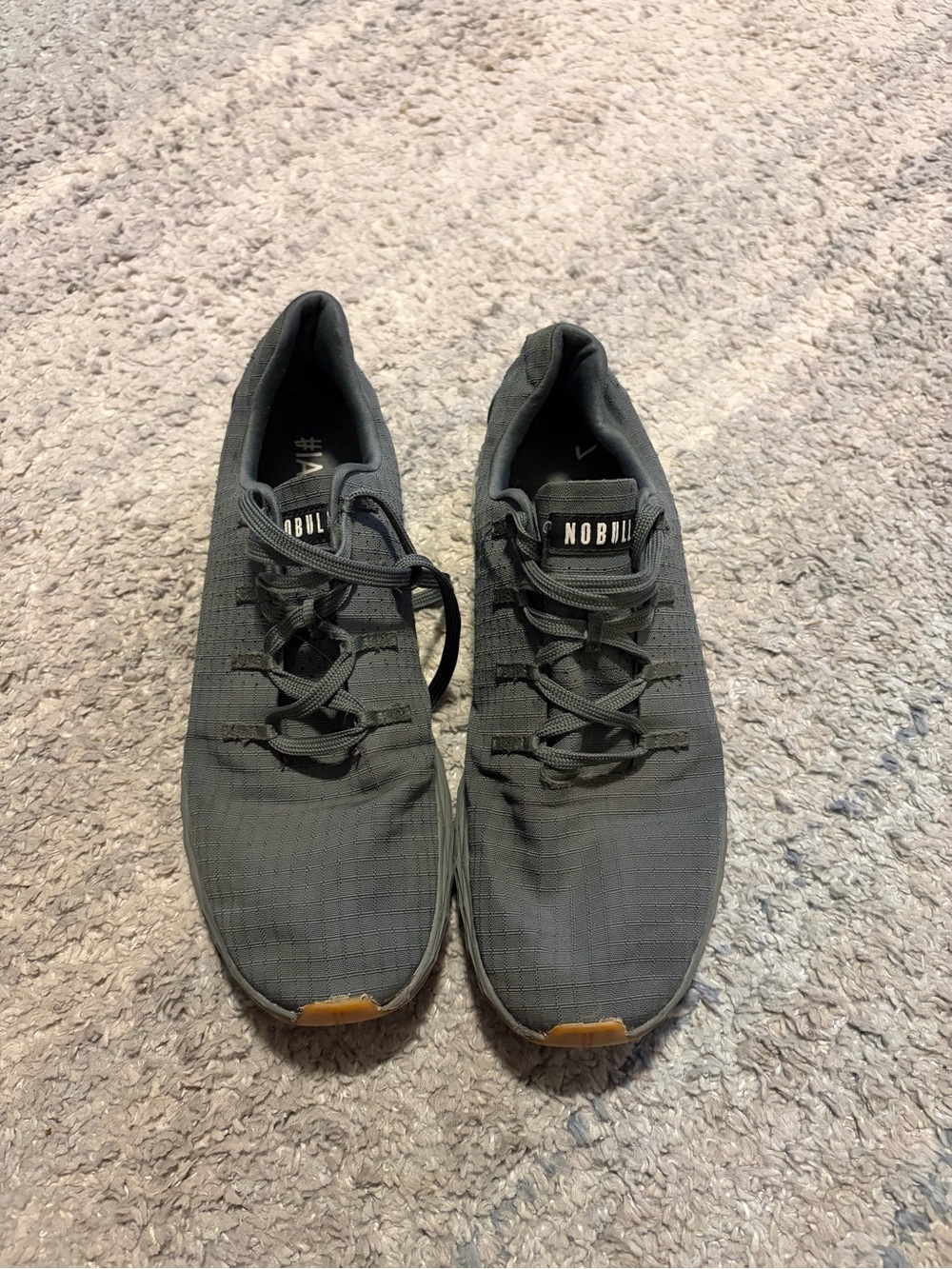 NOBULL Ripstop Runner Mens Size 10 Dark Grey Gum Bottom Training Shoes Sneakers⁠